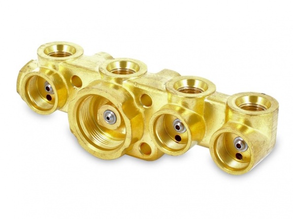 253280C MONOBLOC BRASS 4 ELECTROVALVES фото 1