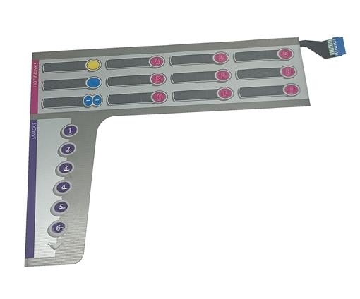 11002547U Tastiera membrana rosso-beige Б/У фото 1