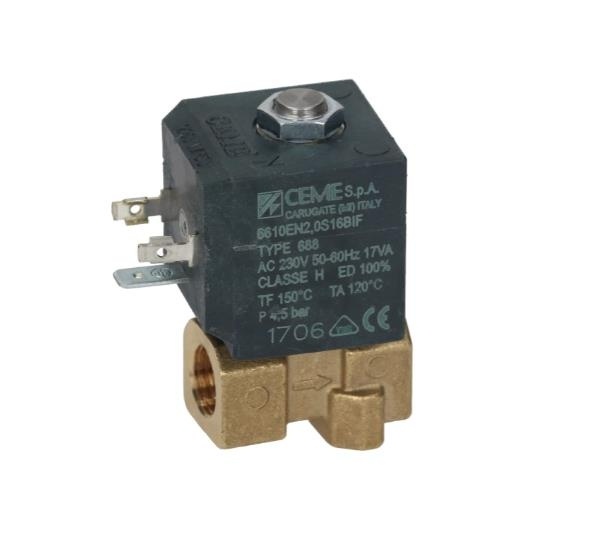 1120040 2-WAY SOLENOID VALVE CEME ø 1/4" 230V