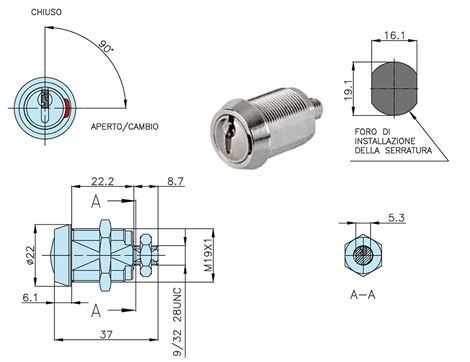 U0000136118 LOCK RIELDA Mod.567