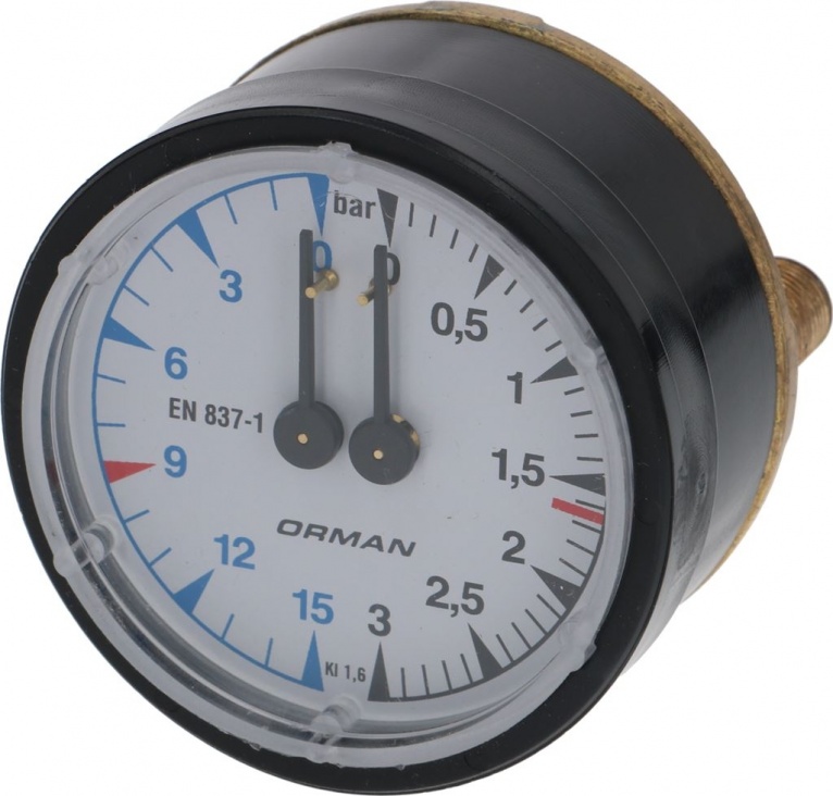 1245094 PRESSURE GAUGE BOILER-PUMP ø 62 mm
