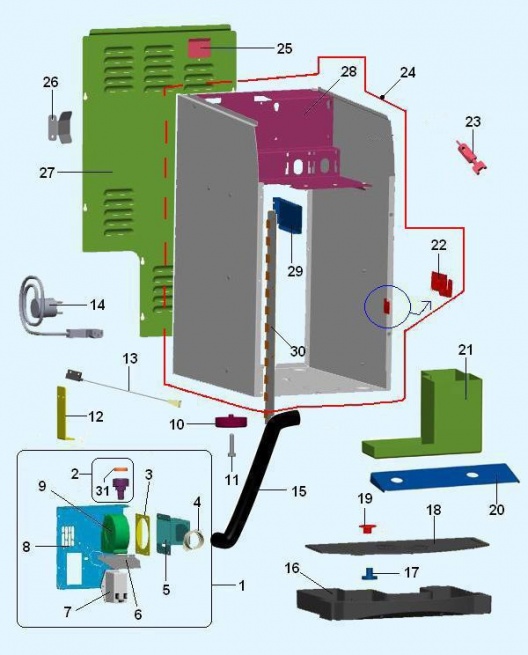 5-Корпус, вытяжка поддон