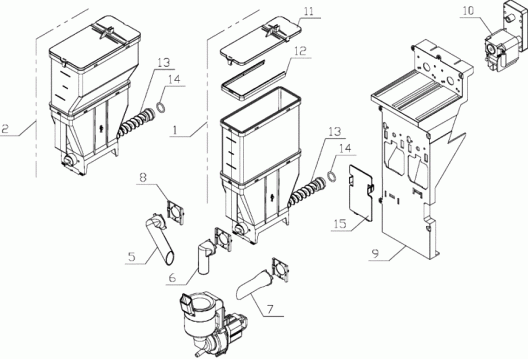 Канистра-мотор-редуктор-миксер