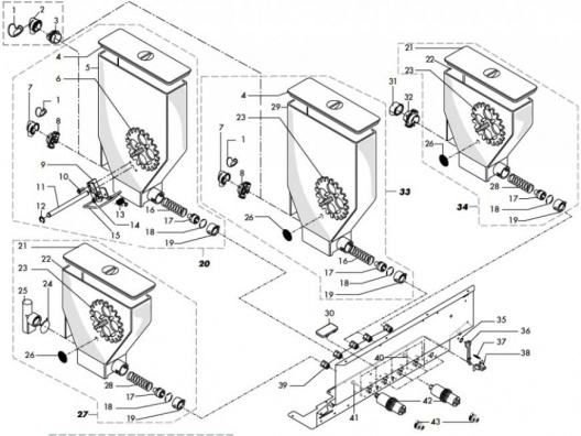 10)Контейнеры, моторы выдачи