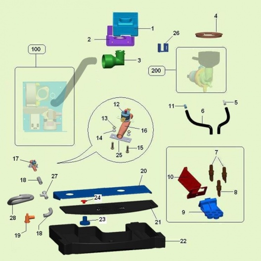 37-Сливной лоток, носики выдачи
