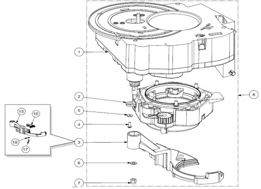 20)Лапка подачи стакана
