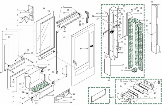 3)Дверь внутри, лоток выдачи