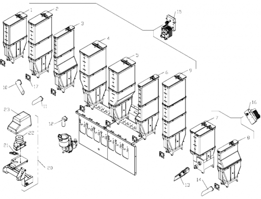 Канистра-мотор-редуктор-миксер