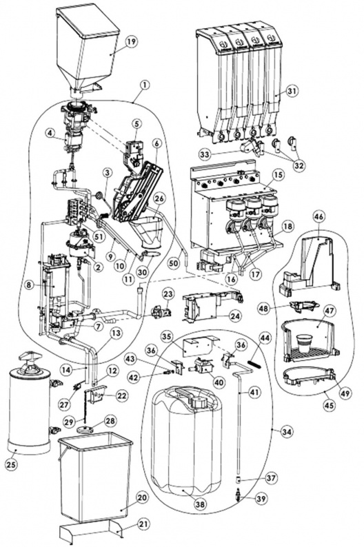 Основные узлы ТА G-500