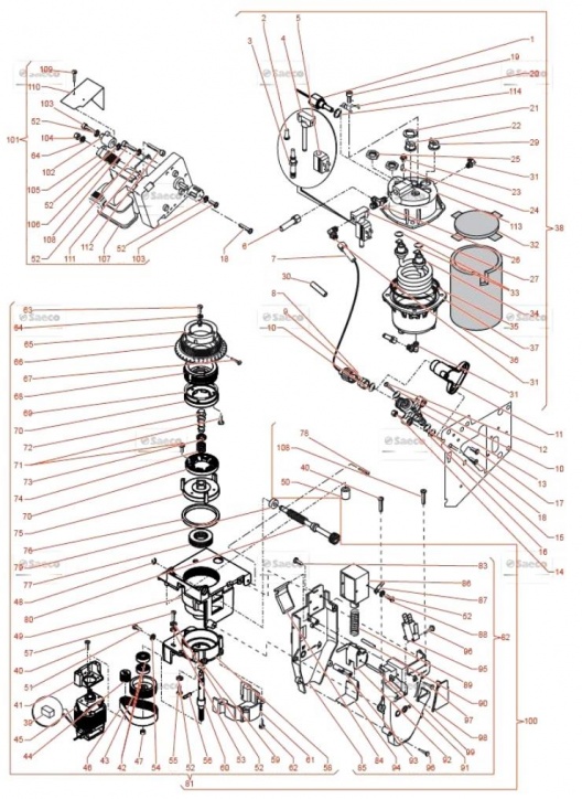 Кофемолка, дозатор, бойлер