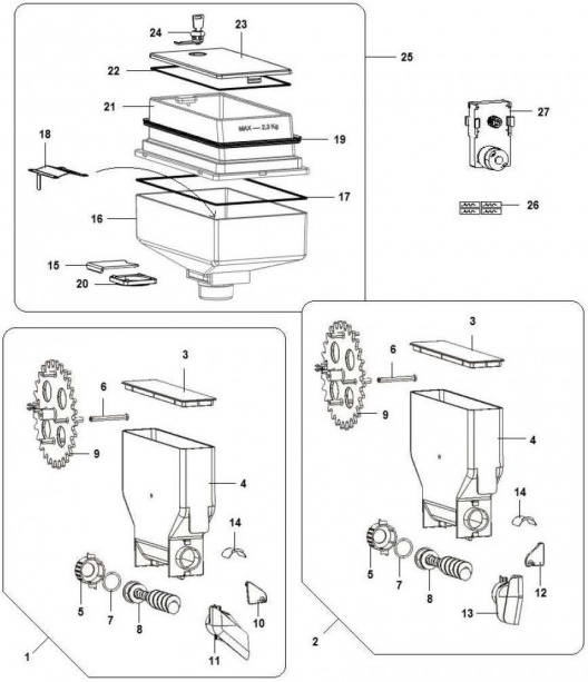 23-Контейнеры кофе, порошка
