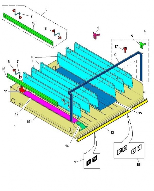 35-Контейнер с полками в сборке