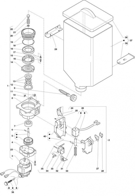 21.Кофемолка, дозатор