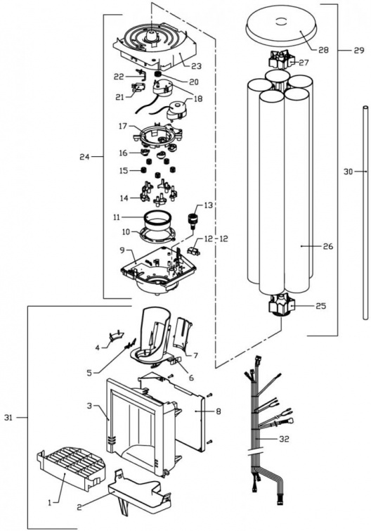 Устройство выдачи стаканов, сахара