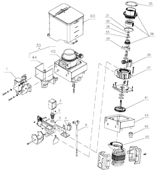 Кофемолка, дозатор(старого образца)