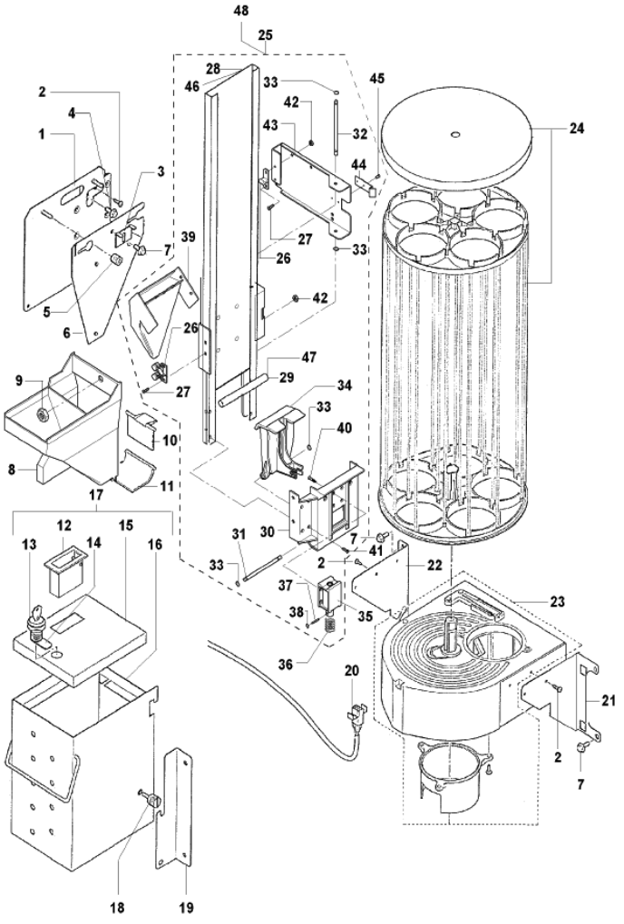 5)Барабан, сдача, выдача размешивателей