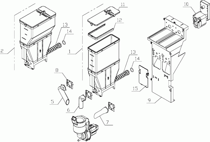 Канистра-мотор-редуктор-миксер