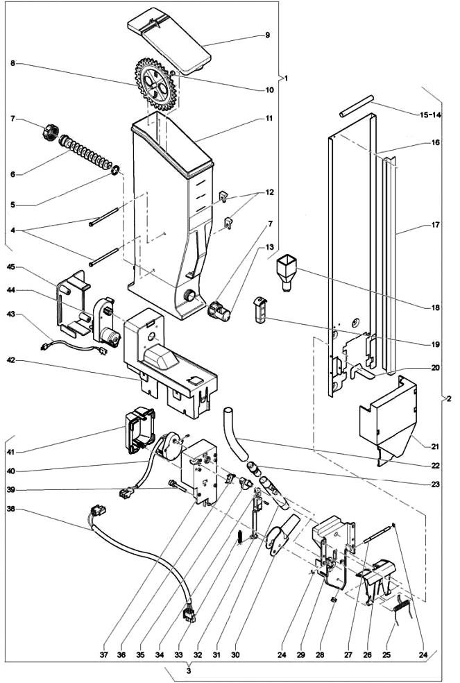 14.Устройство выдачи сахара и размешивателей