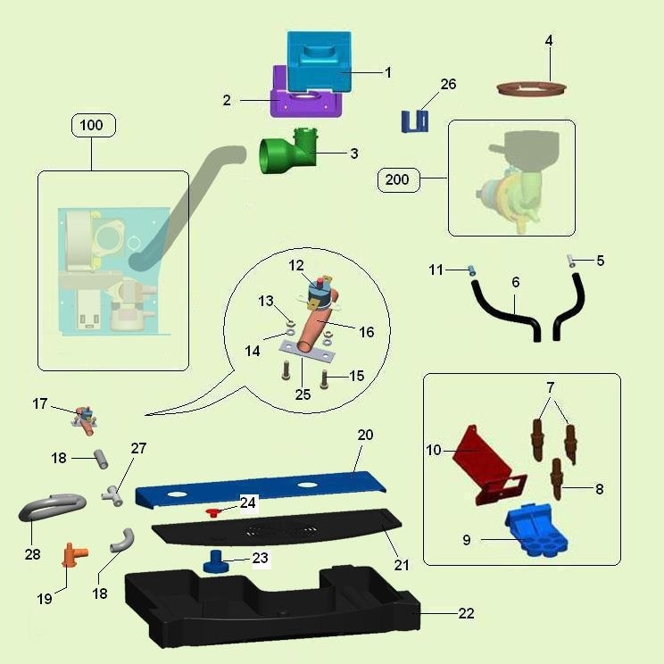 37-Сливной лоток, носики выдачи