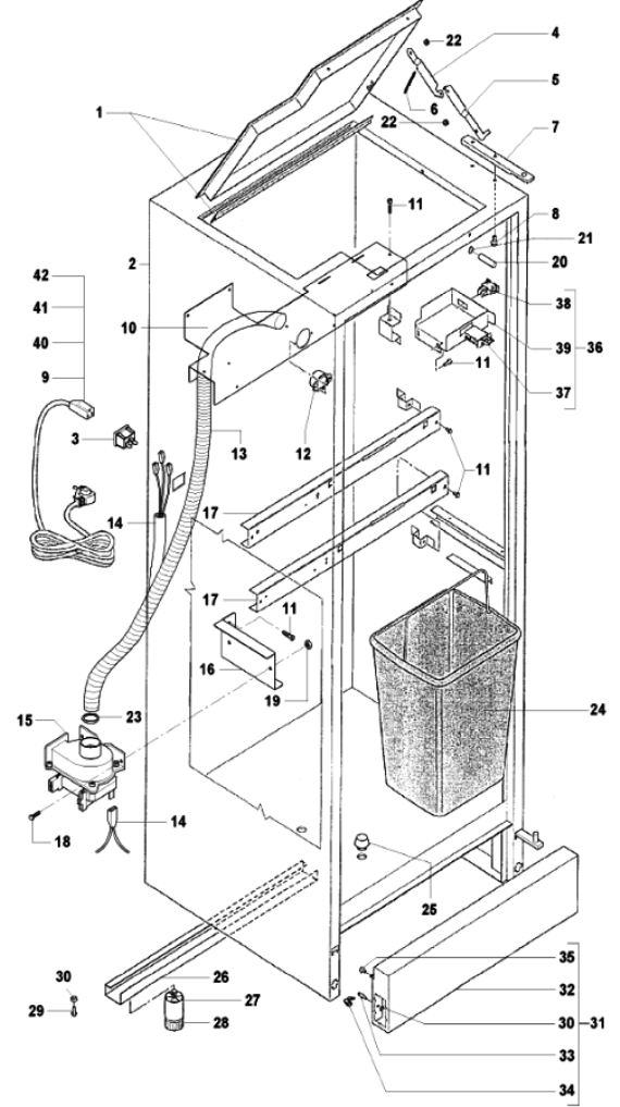 40)Корпус, вытяжка