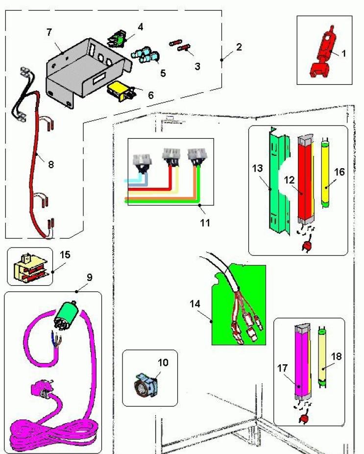 21-Лампа, силовые кабели