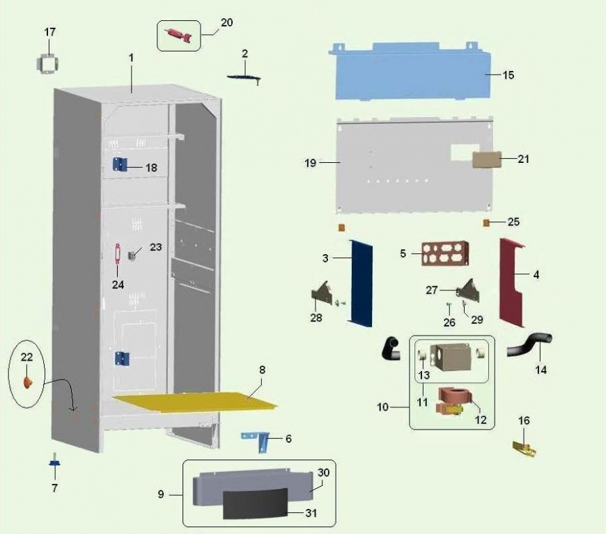 11 Корпус, вытяжка