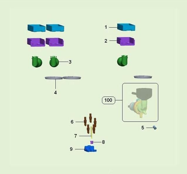 39 Носики выдачи, касеты вытяжки 