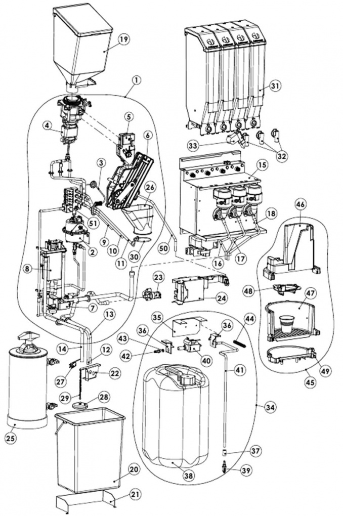 Основные узлы ТА G-500