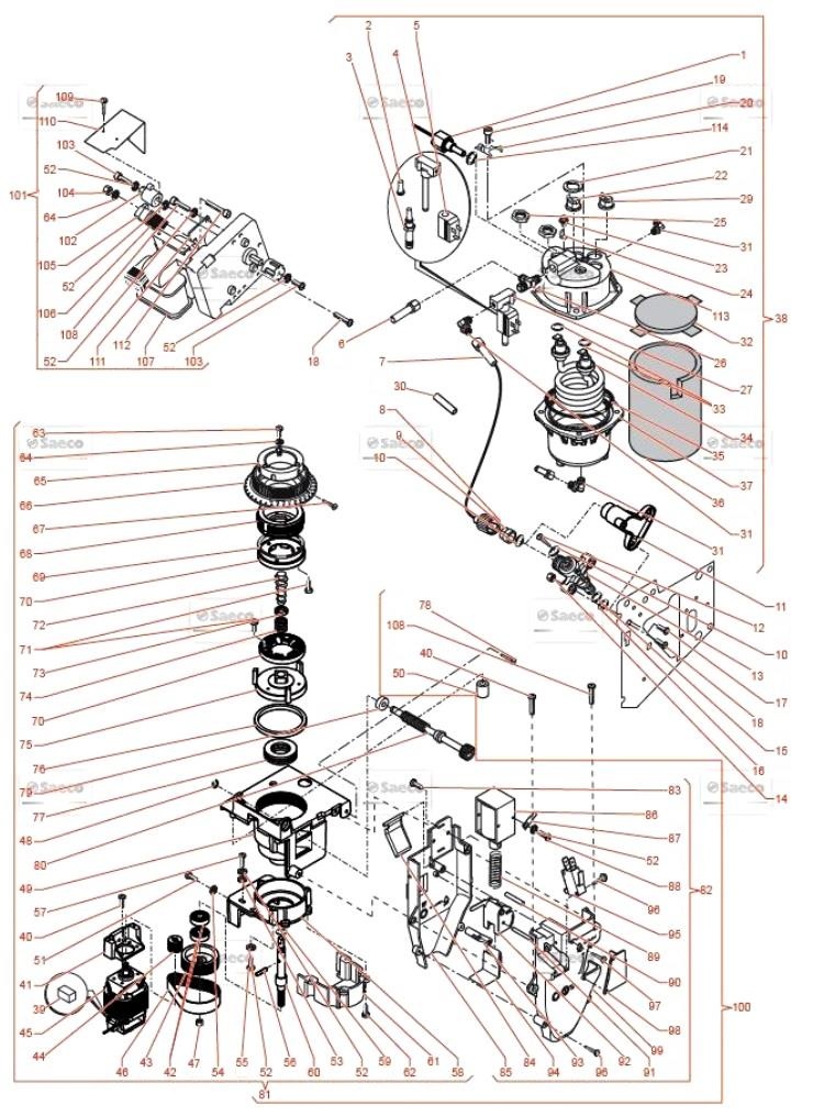 Кофемолка, дозатор, бойлер