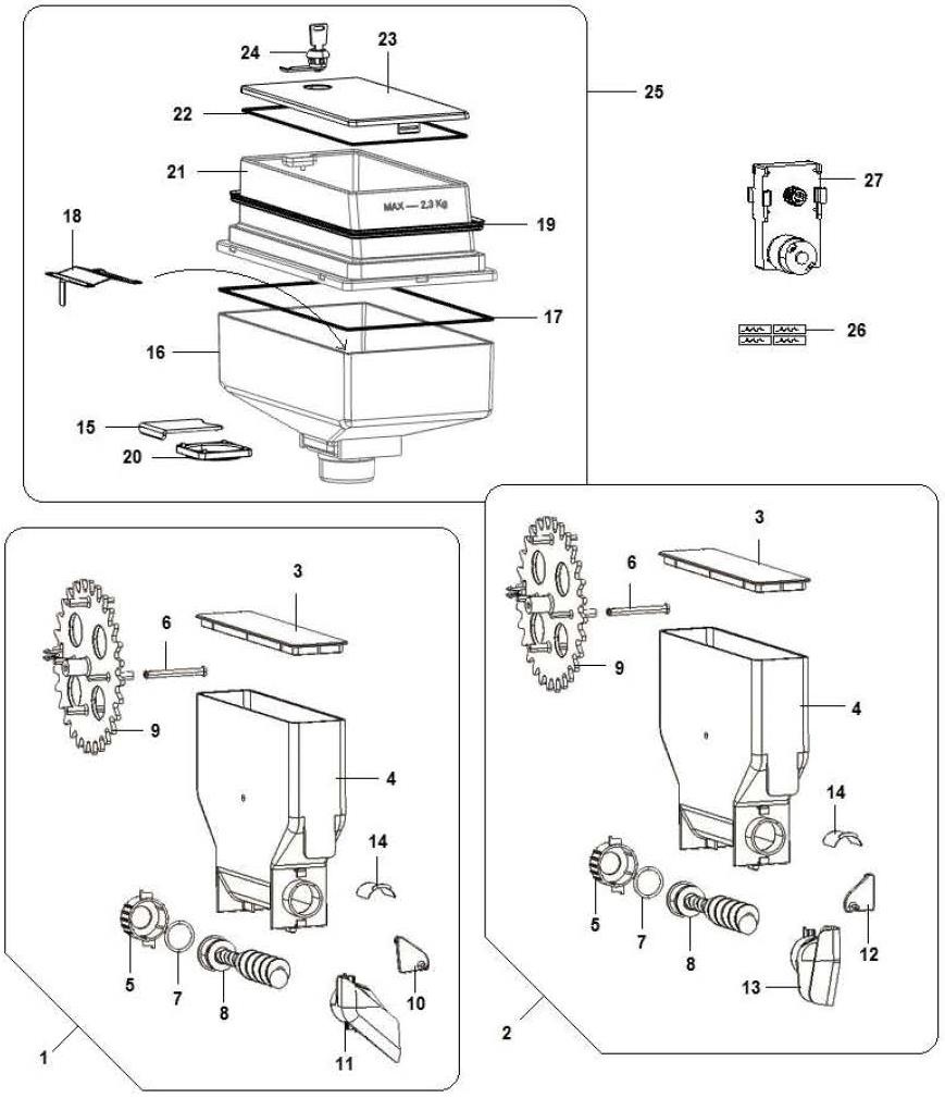 23-Контейнеры кофе, порошка