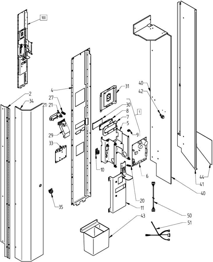 Коробка размещения монетоприемника