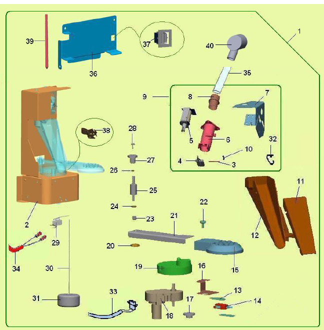 35-Выдача сахара, носики подачи напитка