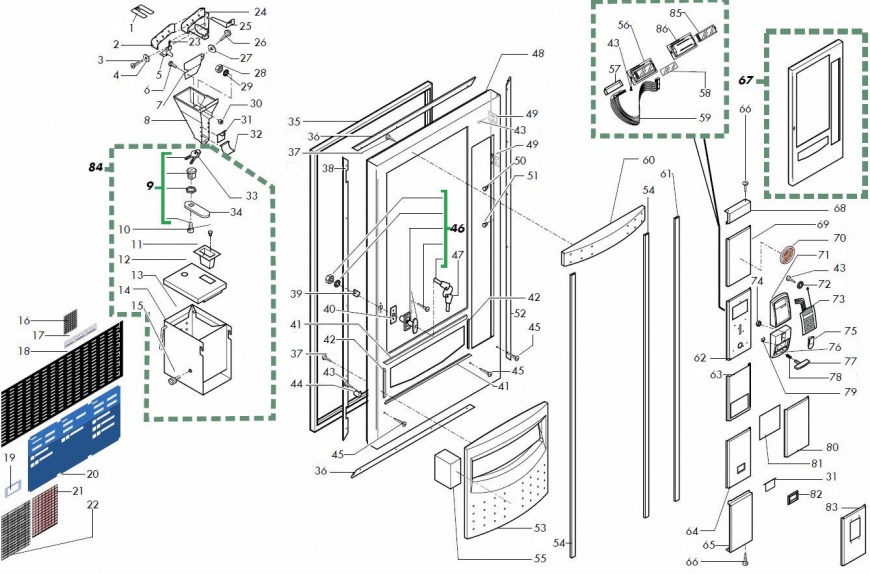 1)Дверь снаружи