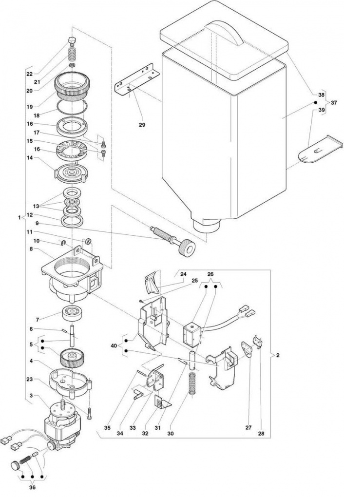 21.Кофемолка, дозатор